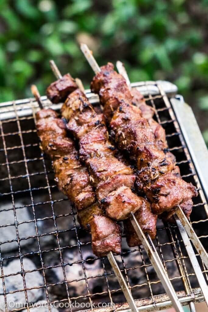 Xinjiang Lamb Skewers (新疆烤串, chuar) - Omnivore's Cookbook