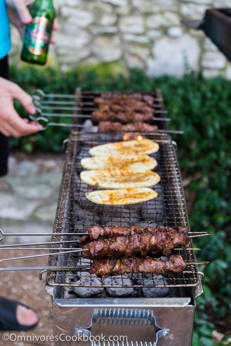 The ultimate guide to hosting a Chinese grilling and BBQ party in your backyard, with an introduction to a Chinese grill, tools, menu suggestions, workflow, and everything else!