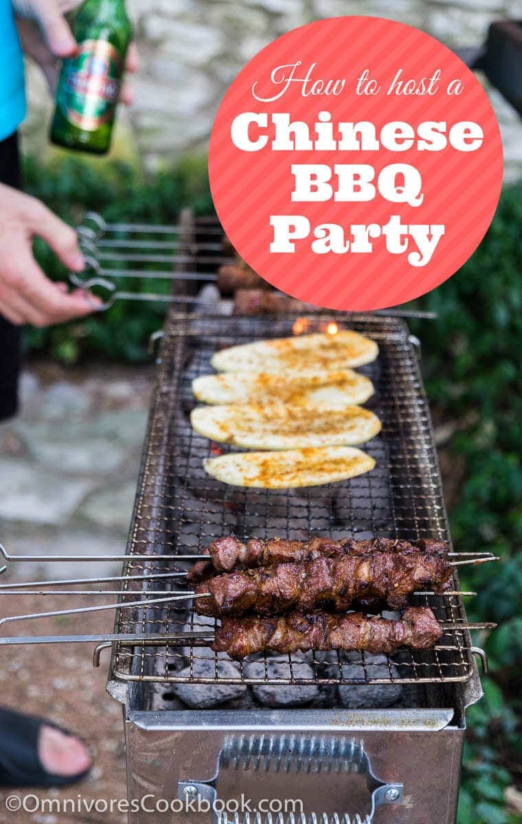 The ultimate guide to hosting a Chinese grilling and BBQ party in your backyard, with an introduction to a Chinese grill, tools, menu suggestions, workflow, and everything else!