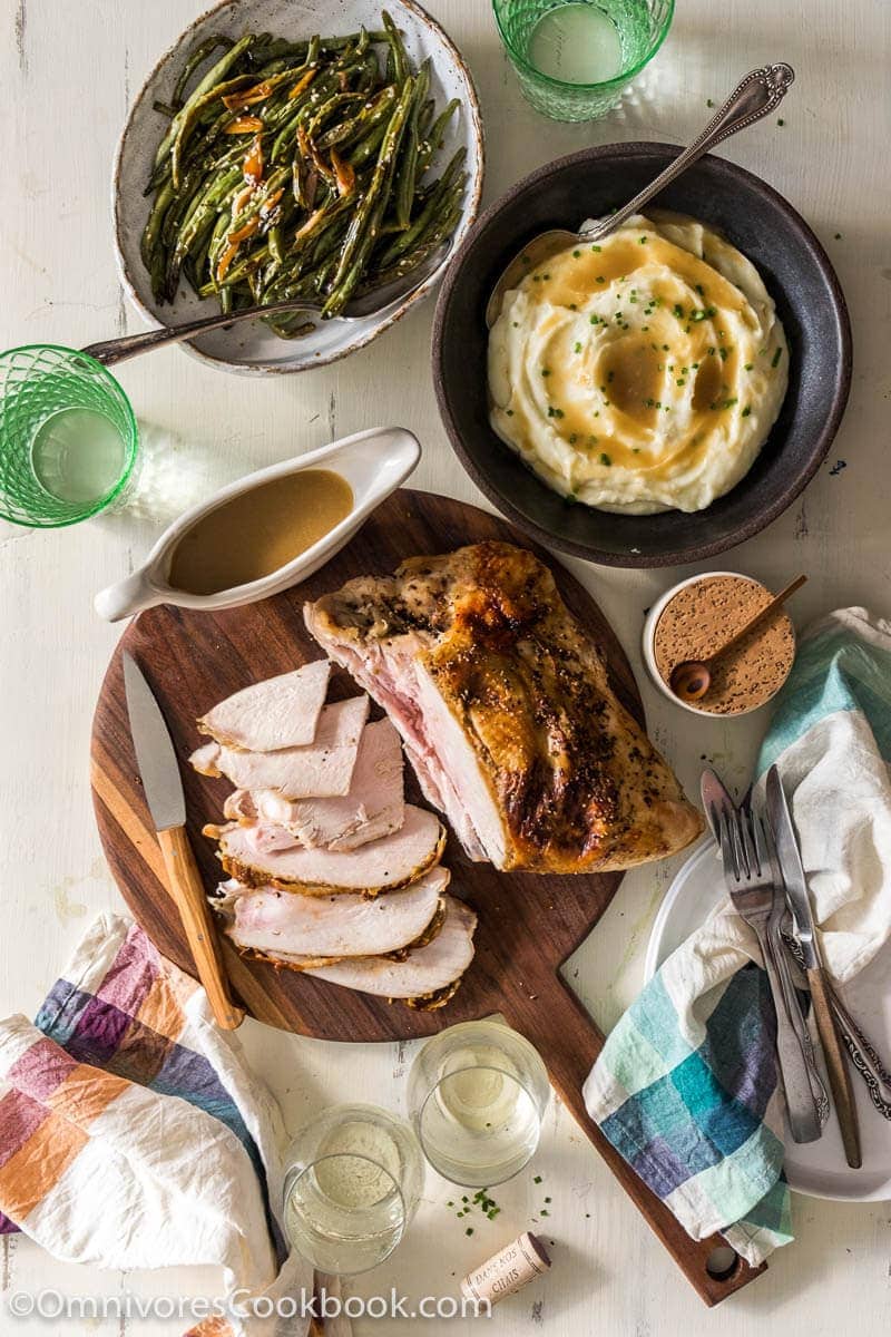 Learn how to cook flavorful and juicy turkey breast in an hour. No marinating and brining required!