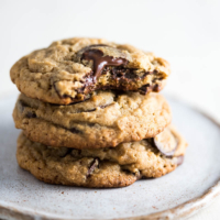 Heavenly, soft and thick cookies with melting chocolate chunks, a buttery texture, and a hidden savory umami that is even better than caramel and sea salt.