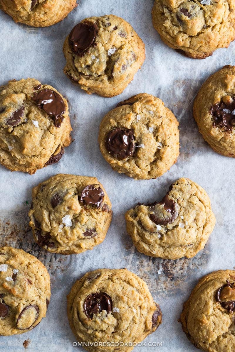 Heavenly, soft and thick cookies with melting chocolate chunks, a buttery texture, and a hidden savory umami that is even better than caramel and sea salt.