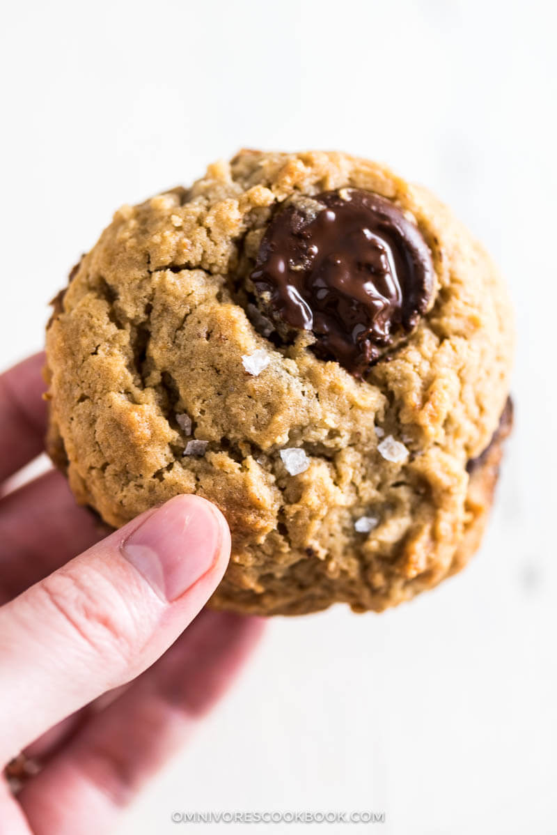 Heavenly, soft and thick cookies with melting chocolate chunks, a buttery texture, and a hidden savory umami that is even better than caramel and sea salt.