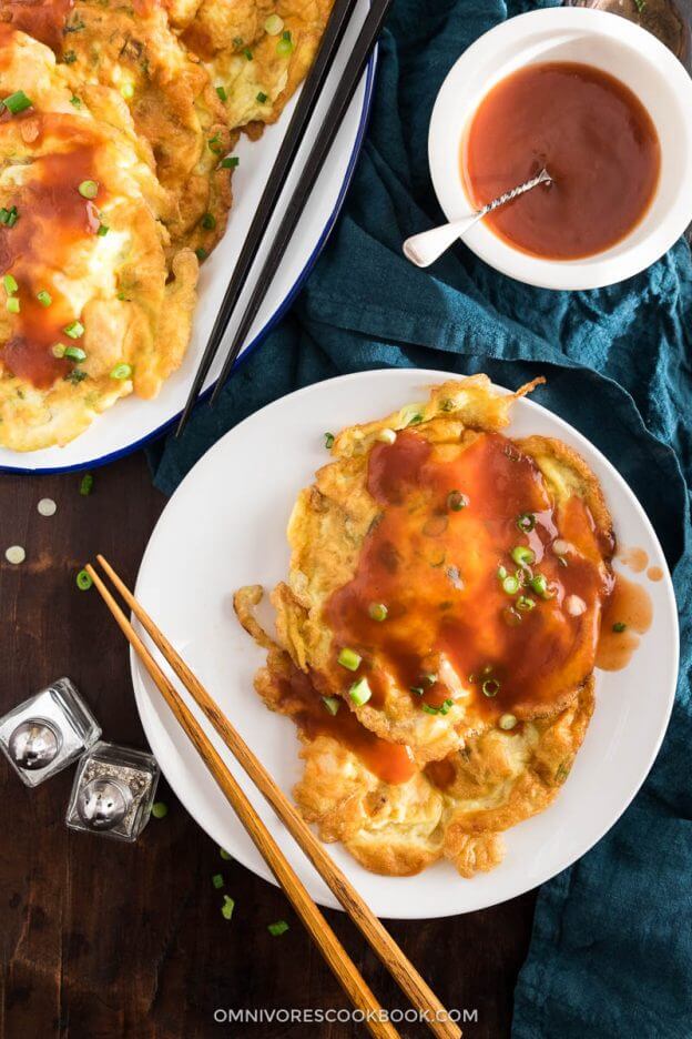 Shrimp Egg Foo Young (鲜虾芙蓉蛋) - Omnivore's Cookbook