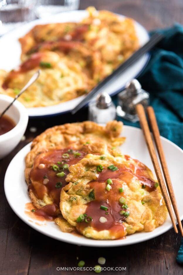 Shrimp Egg Foo Young (鲜虾芙蓉蛋) - Omnivore's Cookbook