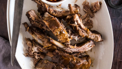 Make these fall-off-the-bone ribs with a scrumptious BBQ sauce in slow cooker with 15 minutes active cooking time!
