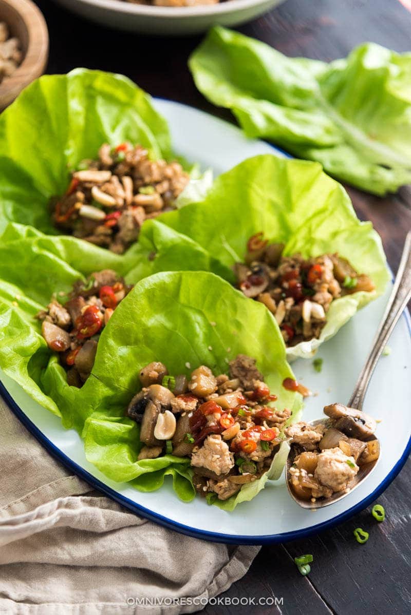 Easy Chicken Lettuce Wrap | Omnivore's Cookbook