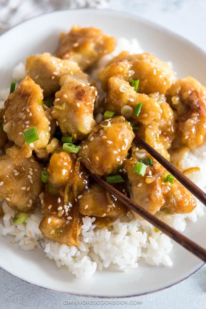 Chinese Orange Chicken (Crispy Chicken without Deep Frying) | Omnivore ...