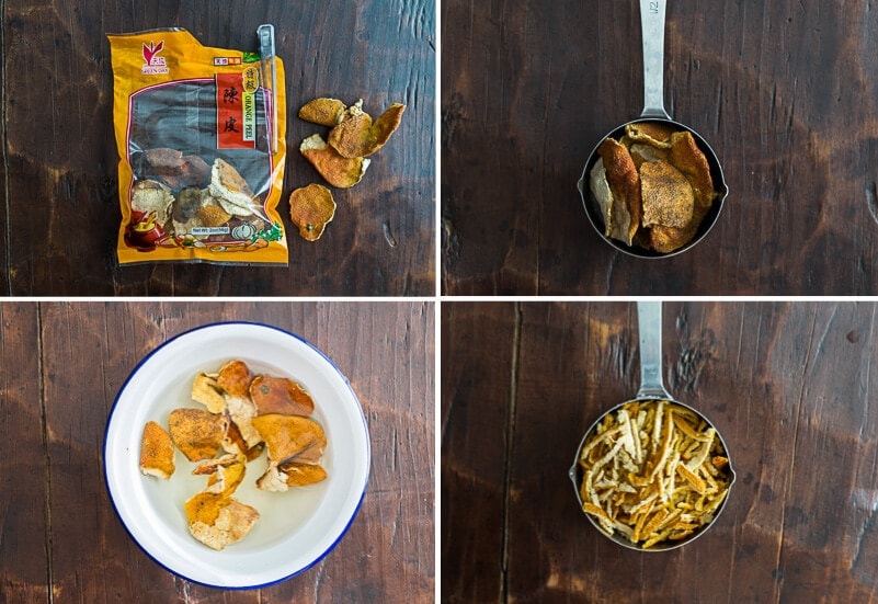 How to prepare dried tangerine peels