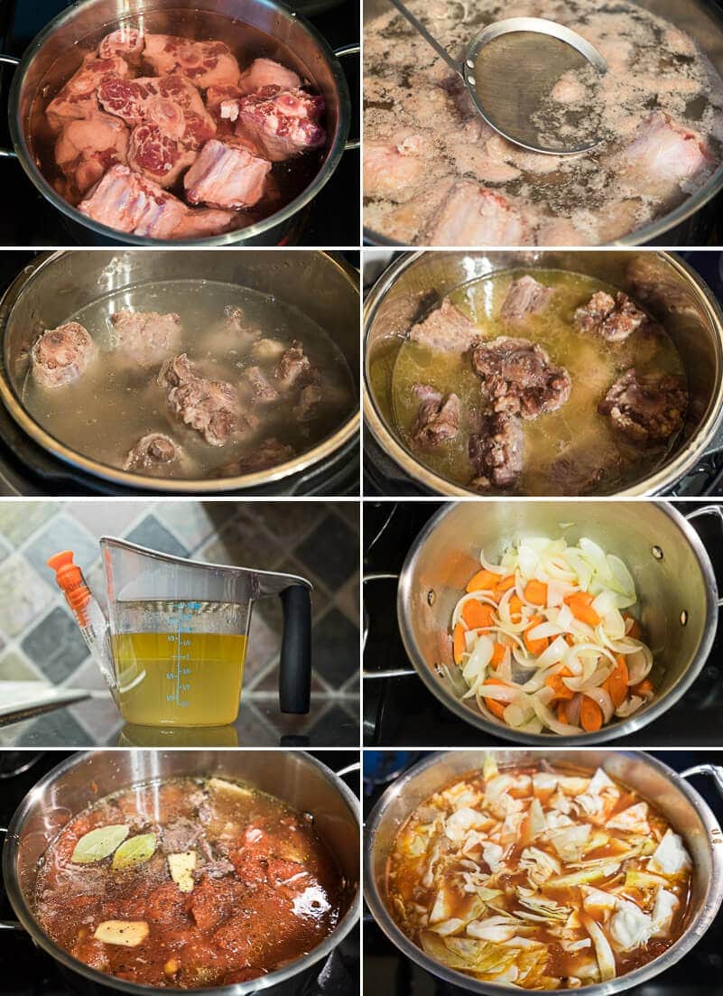Chinese Oxtail Soup Cooking Process