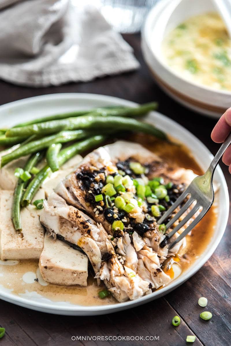 Steamed Fish with Black Bean Sauce (plus Baked Version)