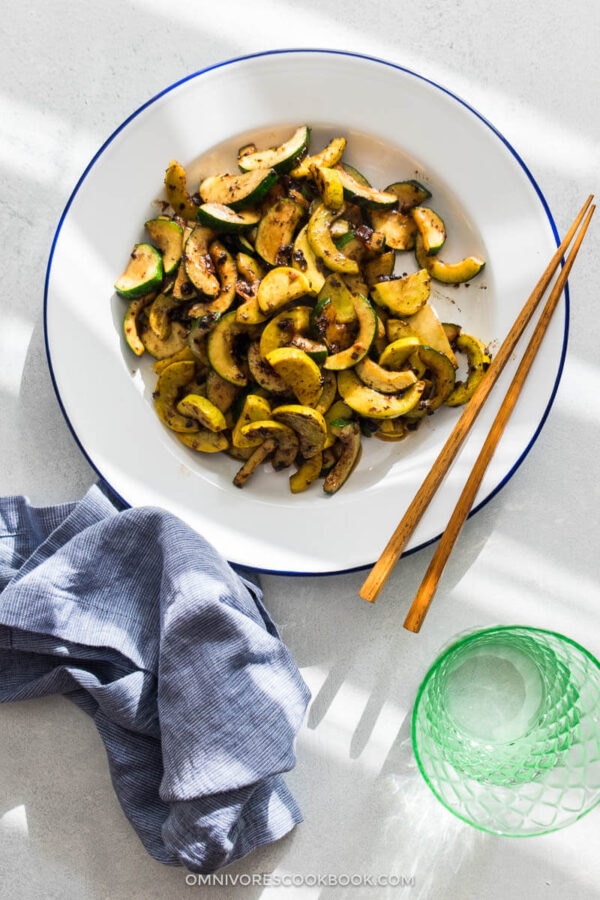 Zucchini Stir Fry with Black Bean Sauce Omnivore's Cookbook