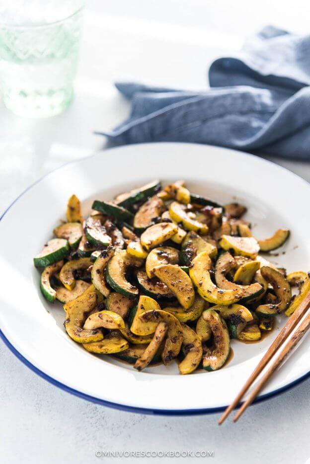 Zucchini Stir Fry with Black Bean Sauce Omnivore's Cookbook