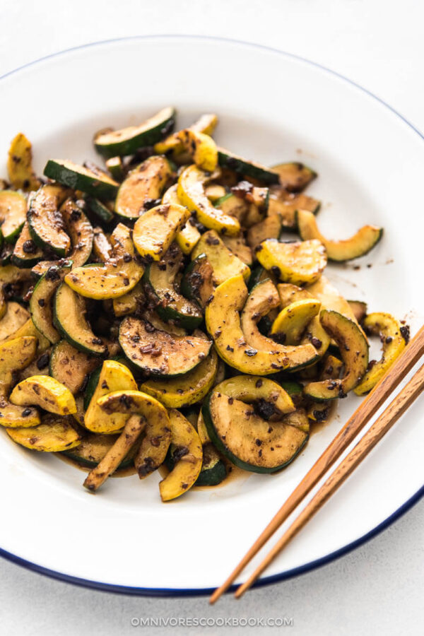 Zucchini Stir Fry with Black Bean Sauce Omnivore's Cookbook