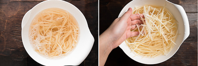 Shredded Potato Stir Fry Cooking Process