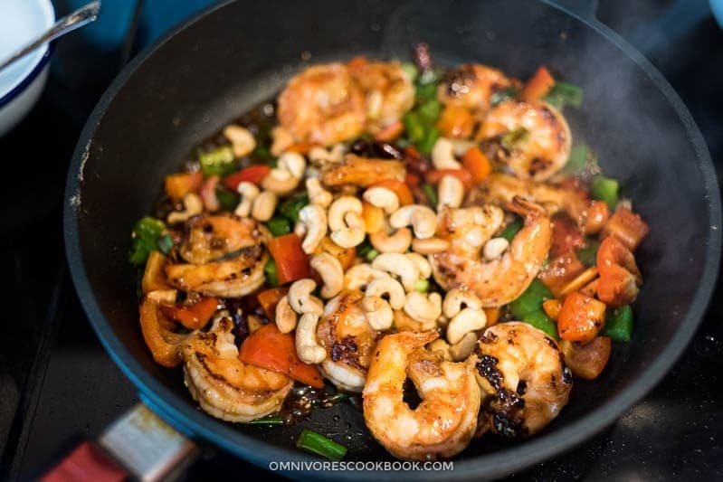 Stir fry in a nonstick skillet over electric stove