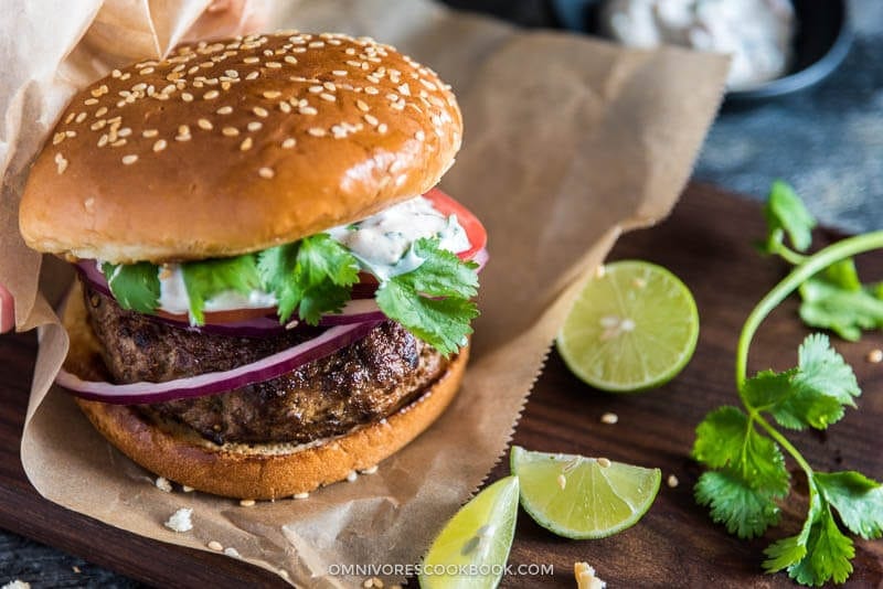 Xinjiang Cumin Lamb Burger - Omnivore's Cookbook