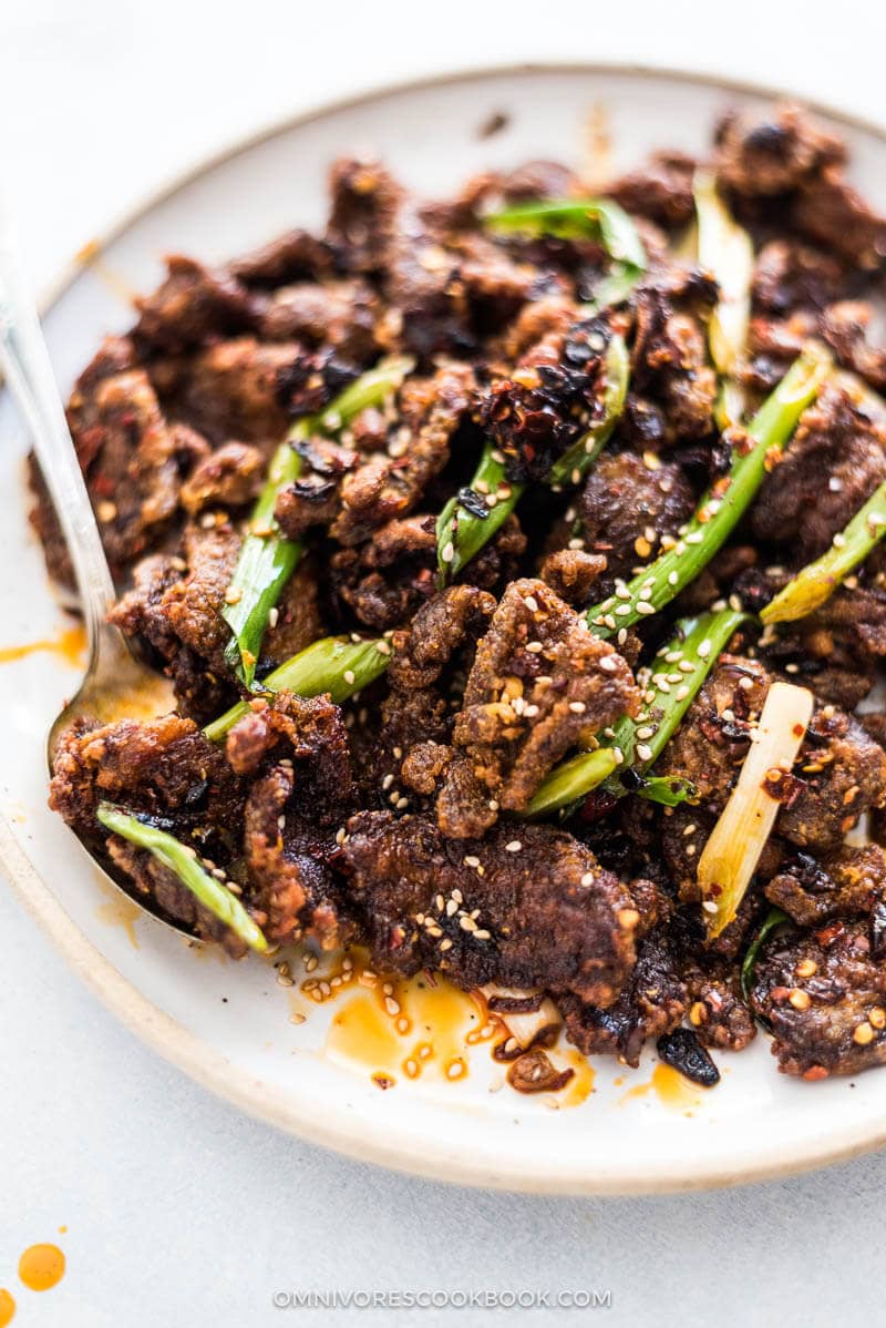 spicy shredded beef chinese