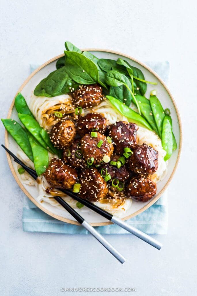 Asian Turkey Meatballs In Brown Sauce  Omnivore's Cookbook