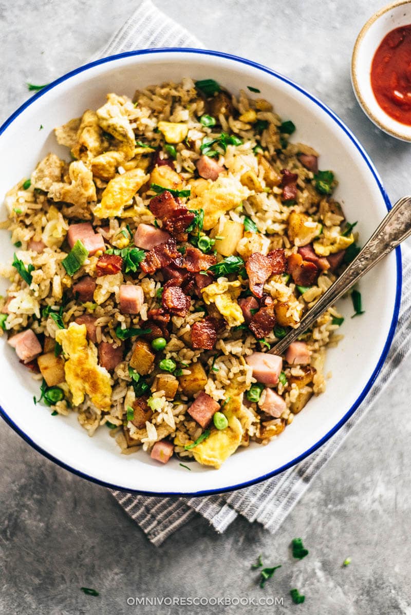 Potato Fried Rice | Easy | Potato | Recipes | Chinese | Asian | Healthy | With Egg | Ham | Pork | Bacon | Better Than Take Out | Simple | How to Make | Stir Fry