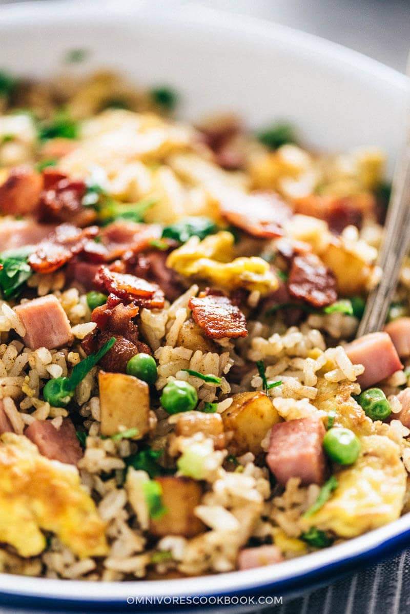 Potato Fried Rice | Easy | Potato | Recipes | Chinese | Asian | Healthy | With Egg | Ham | Pork | Bacon | Better Than Take Out | Simple | How to Make | Stir Fry