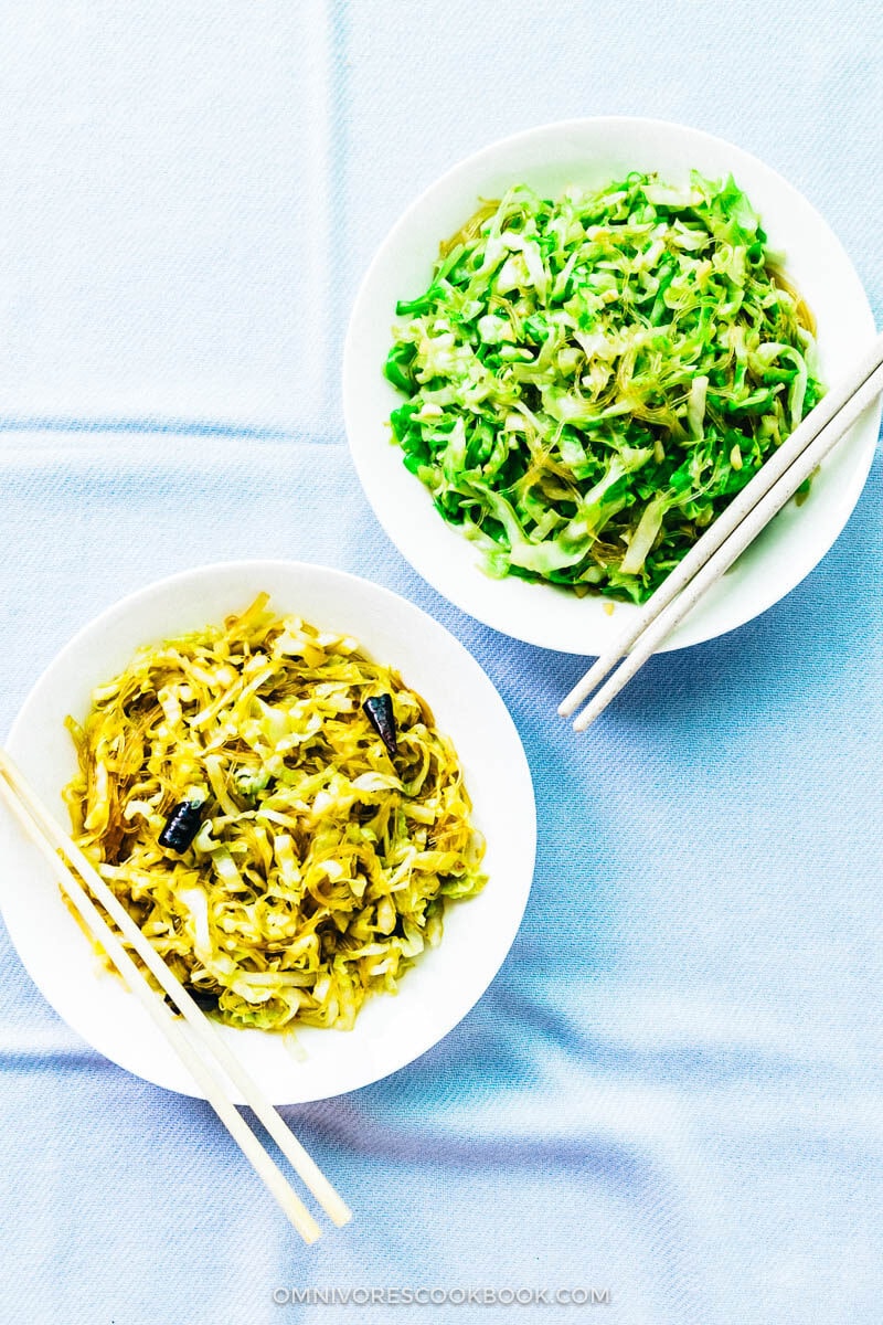 Cabbage Glass Noodles stir Fry | Chinese | Recipe | Vegan | Vegetarian | Gluten Free | Vermicelli | Vegetables | Green | Healthy 