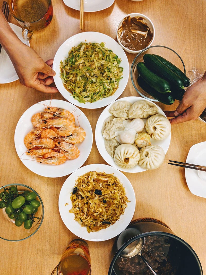 What We Eat in China - On our dinner table