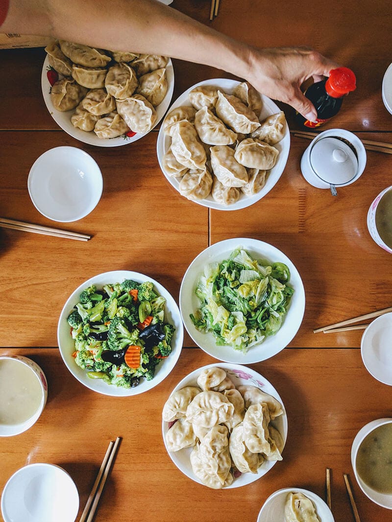 What We Eat in China - On our lunch table