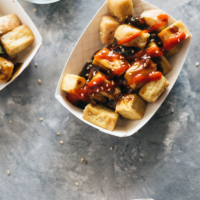 Crispy Tofu with Garlic Sauce (without Deep-Frying) | Chinese | recipes | vegan | vegetarian | gluten free | plant based | baked | healthy | easy | Asian