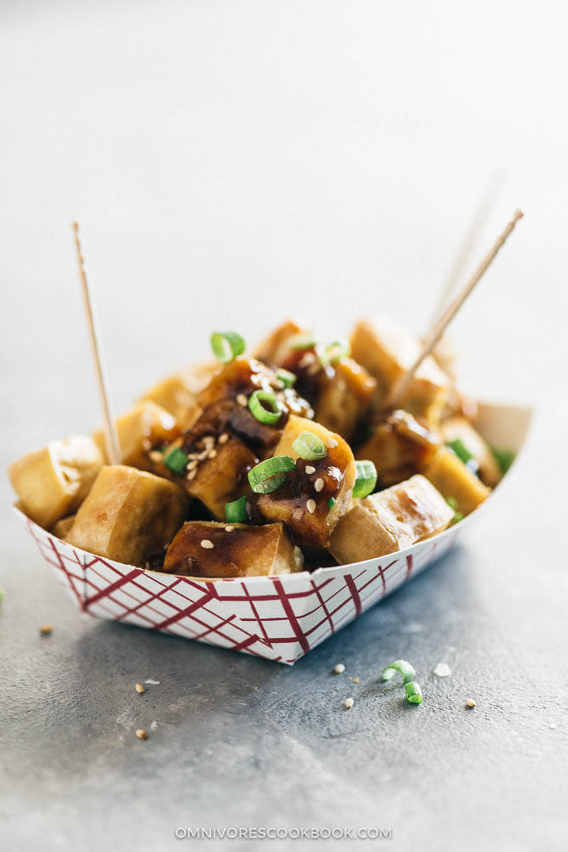  Crispy Tofu with Garlic Sauce (without Deep-Frying) | Chinese | recipes | vegan | vegetarian | gluten free | plant based | baked | healthy | easy | Asian