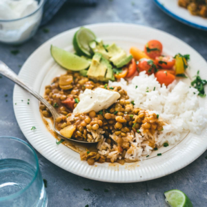 Easy Vegetarian Lentil Stew | recipes | gluten-free | vegan | curry | side dish | main dish |