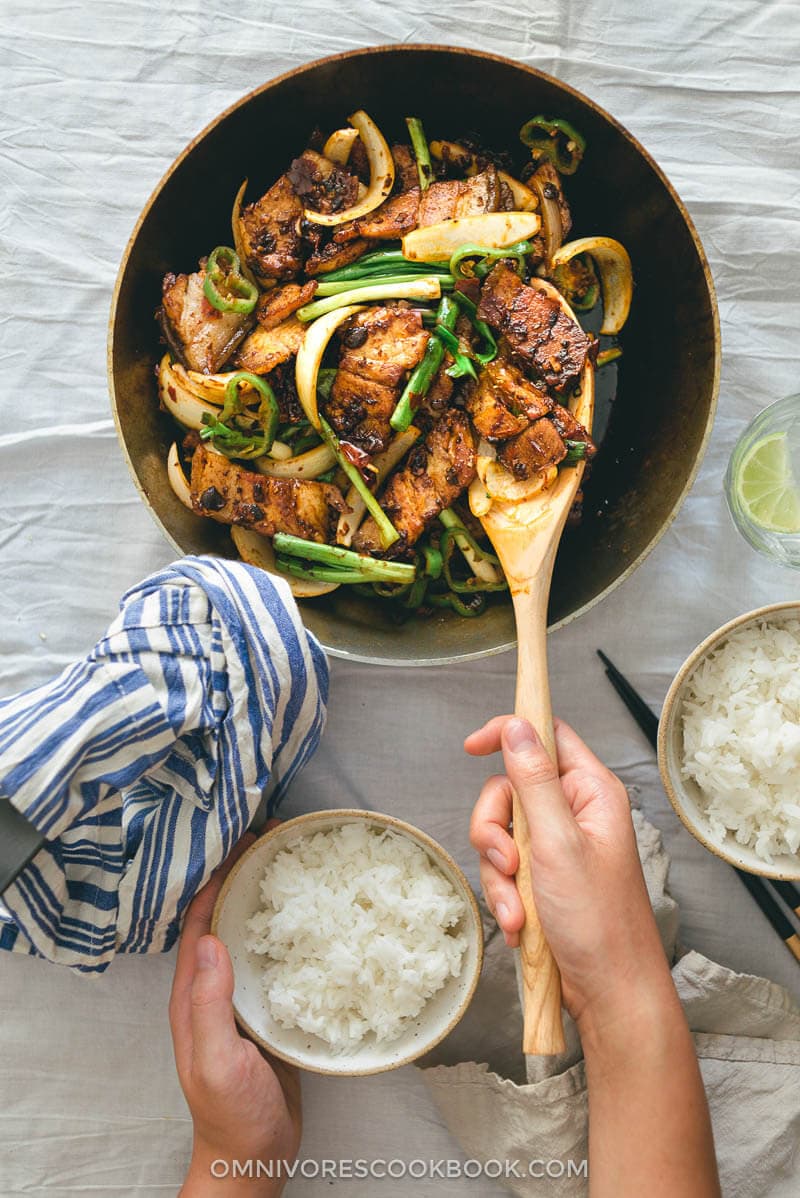 Twice Cooked Pork (回锅肉) & A Sauce Recipe | Asian | Chinese | Stir Fry | Spicy | Sichuan | Vegetables