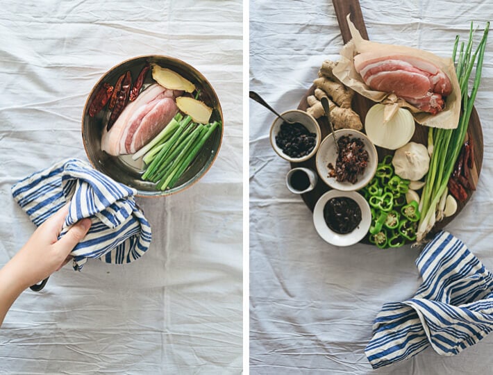 Twice Cooked Pork Cooking Process