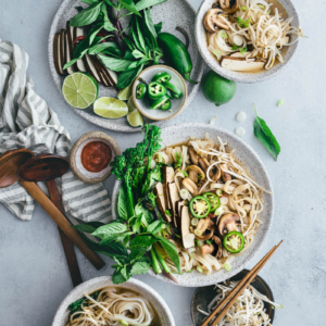 Vegetarian Pho Noodle Soup | Gluten-Free | Vegetarian | Vegan | Vegetables | Vietnamese | Recipe | Asian