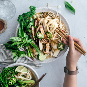 Vegetarian Pho Noodle Soup | Gluten-Free | Vegetarian | Vegan | Vegetables | Vietnamese | Recipe | Asian