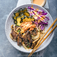 Korean Beef Bulgogi Bowl (Perfect for Meal-Prep) | Steak | Recipe | Fall | Acorn Squash | Coleslaw | Asian