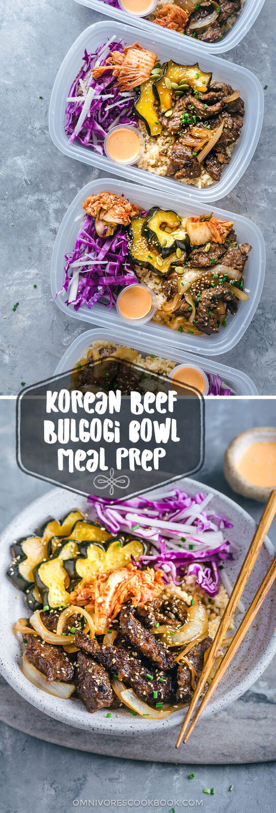 Korean Beef Bulgogi Bowl (Perfect for Meal-Prep) | Steak | Recipe | Fall | Acorn Squash | Coleslaw | Asian