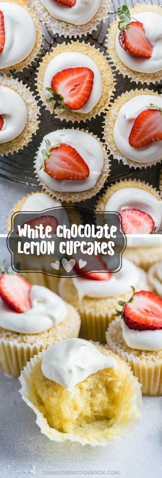 White Chocolate Lemon Cupcakes | Dessert | Sweets | Recipe | Party | Frosting | White Chocolate