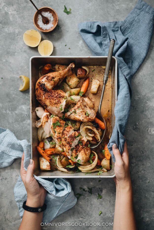 OnePan Roast Chicken And Vegetables Omnivore's Cookbook
