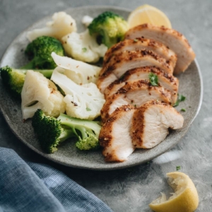 Sichuan Dry Rub Roast Chicken Breast - Tender, juicy chicken breast roasted with a rich, spicy dry rub. Only 30 minutes required, including prep and cooking. Perfect for weekday dinner.