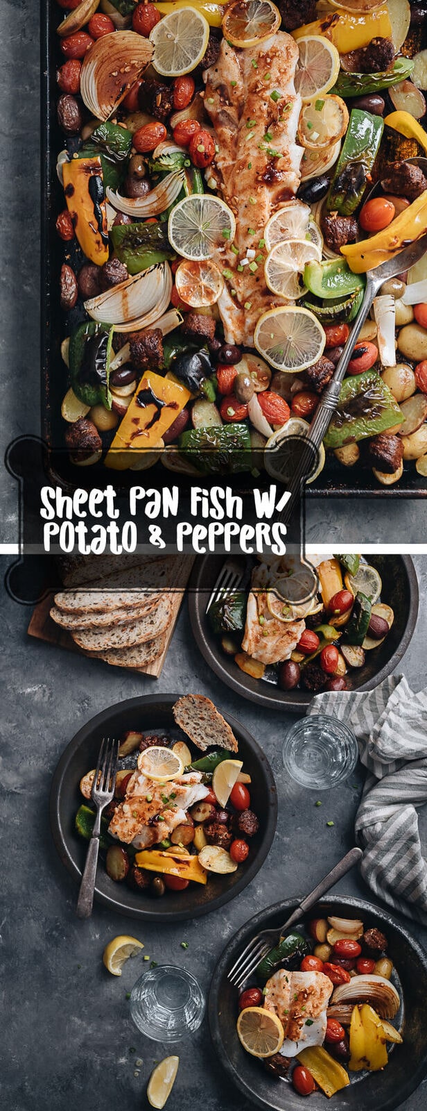 A super delicious and healthy sheet pan dinner that can be done in 30 minutes.