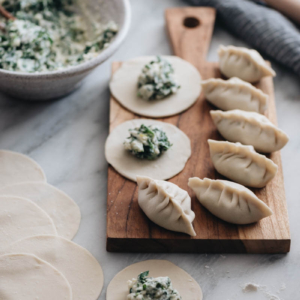 Nepali Momos with Spinach and Ricotta - An easy dim sum appetizer that you can make in your own kitchen and impress your guests with at the dinner party! {Vegetarian}