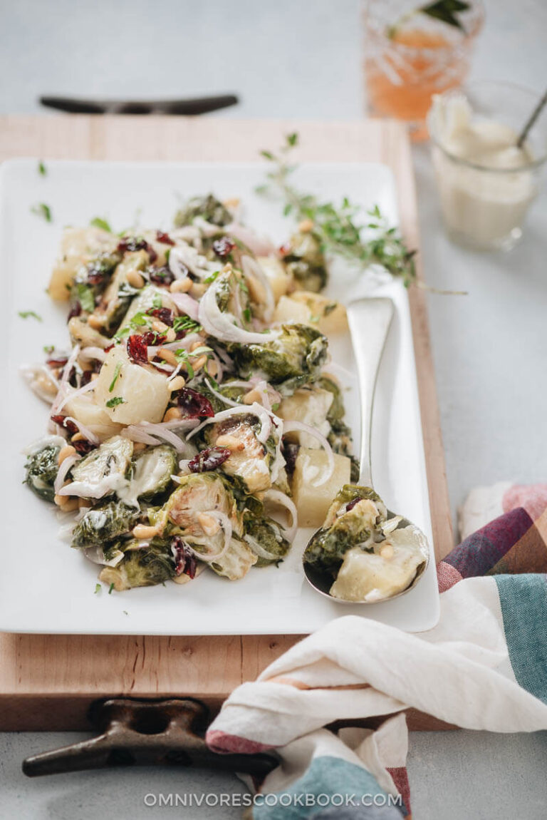 Creamy Potato and Brussels Sprouts Salad Omnivore's Cookbook