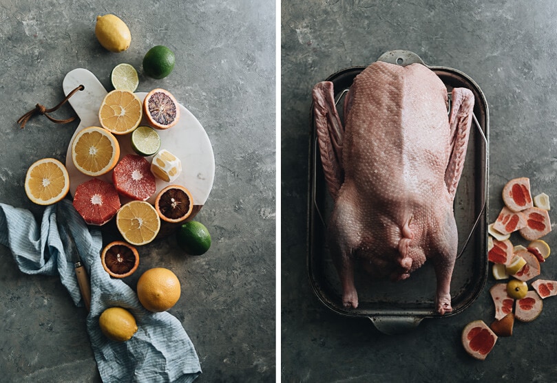 Slow Roast Goose With Black Currant Sauce - A perfect dish for your Thanksgiving or Christmas dinner, which you can make in advance with minimal hands-on time. The recipe yields extra juicy meat with crispy skin.