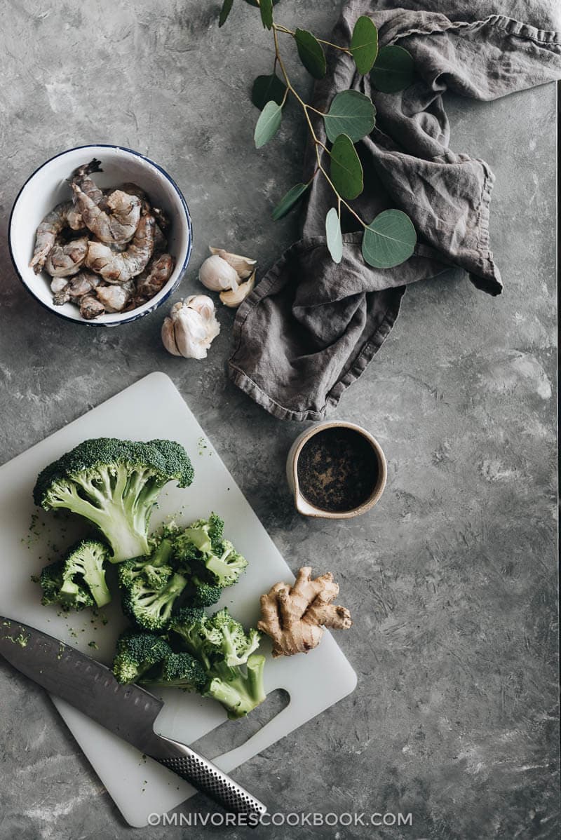 Garlic Shrimp and Broccoli Ingredients