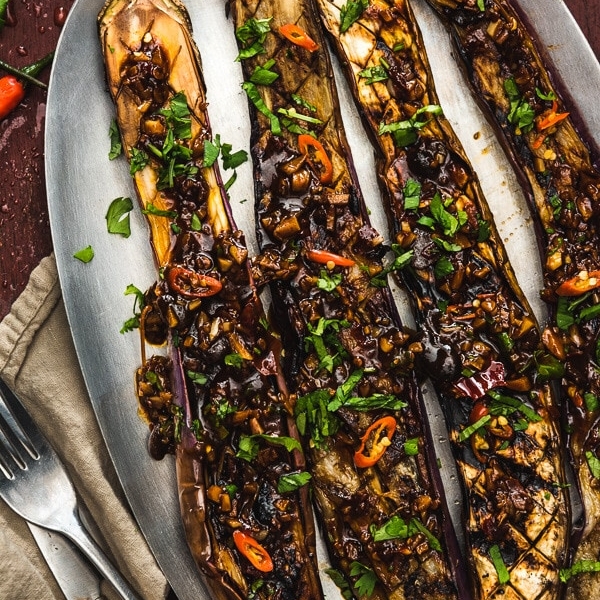 Grilled Eggplant with Yu Xiang Sauce (鱼香烤茄子) - Omnivore's Cookbook