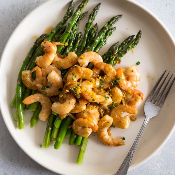 3-Ingredient Orange Shrimp and Asparagus - Omnivore's Cookbook