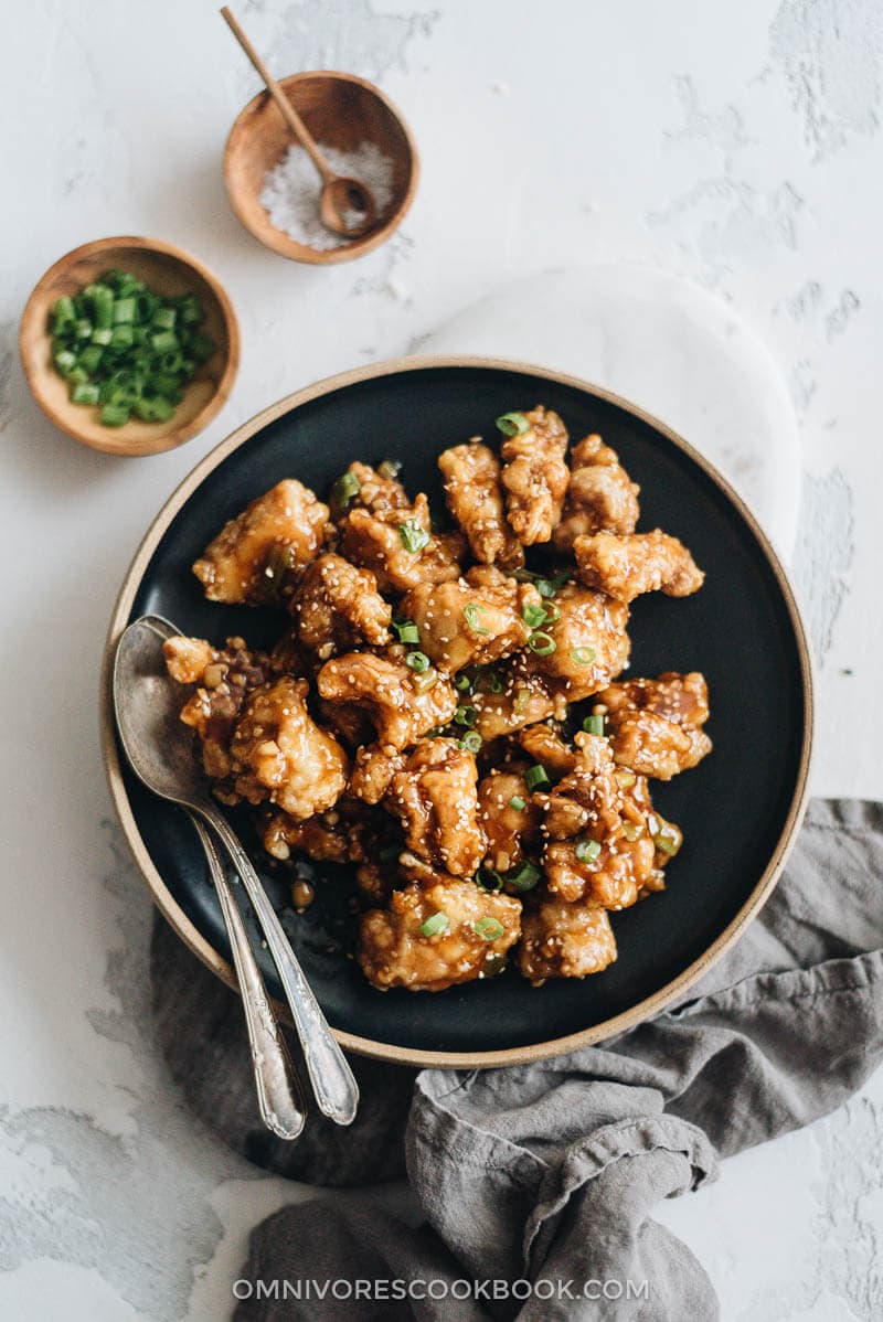 Crispy Sesame Chicken (without Deep Frying)