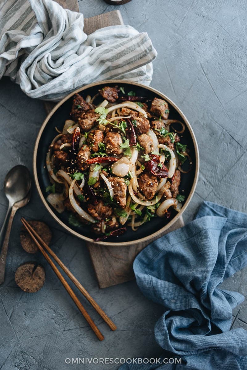 The real-deal Chinese cumin lamb stir fry recipe that yields highly addictive results.