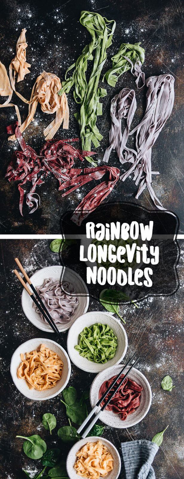 Rainbow Longevity Noodles for Chinese New Year (彩虹长寿面) - Omnivore's ...